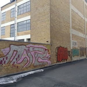 Graffiti på væg